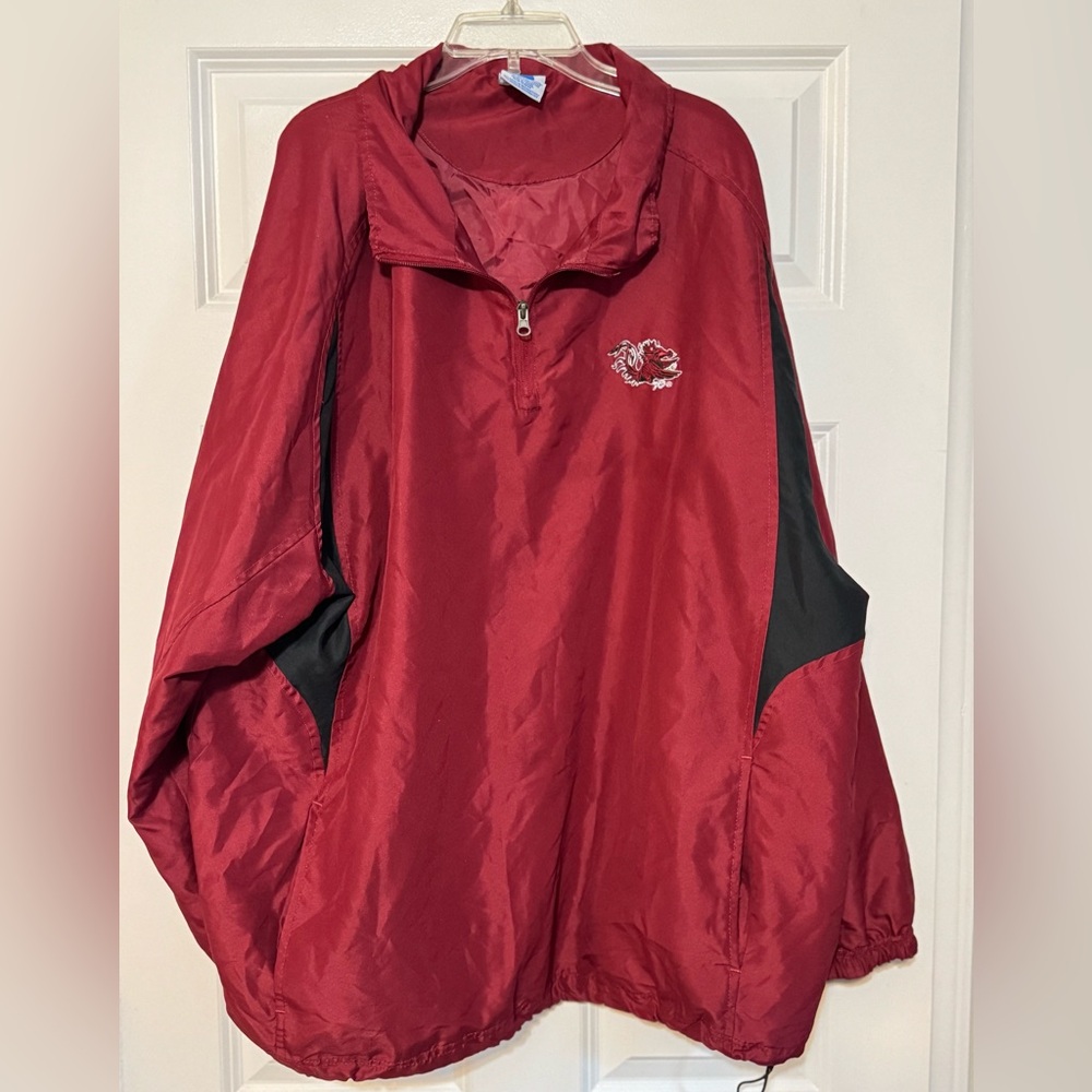 Men’s NCAA South Carolina Gamecocks 1/4 Zip Pullover Windbreaker Jacket XL